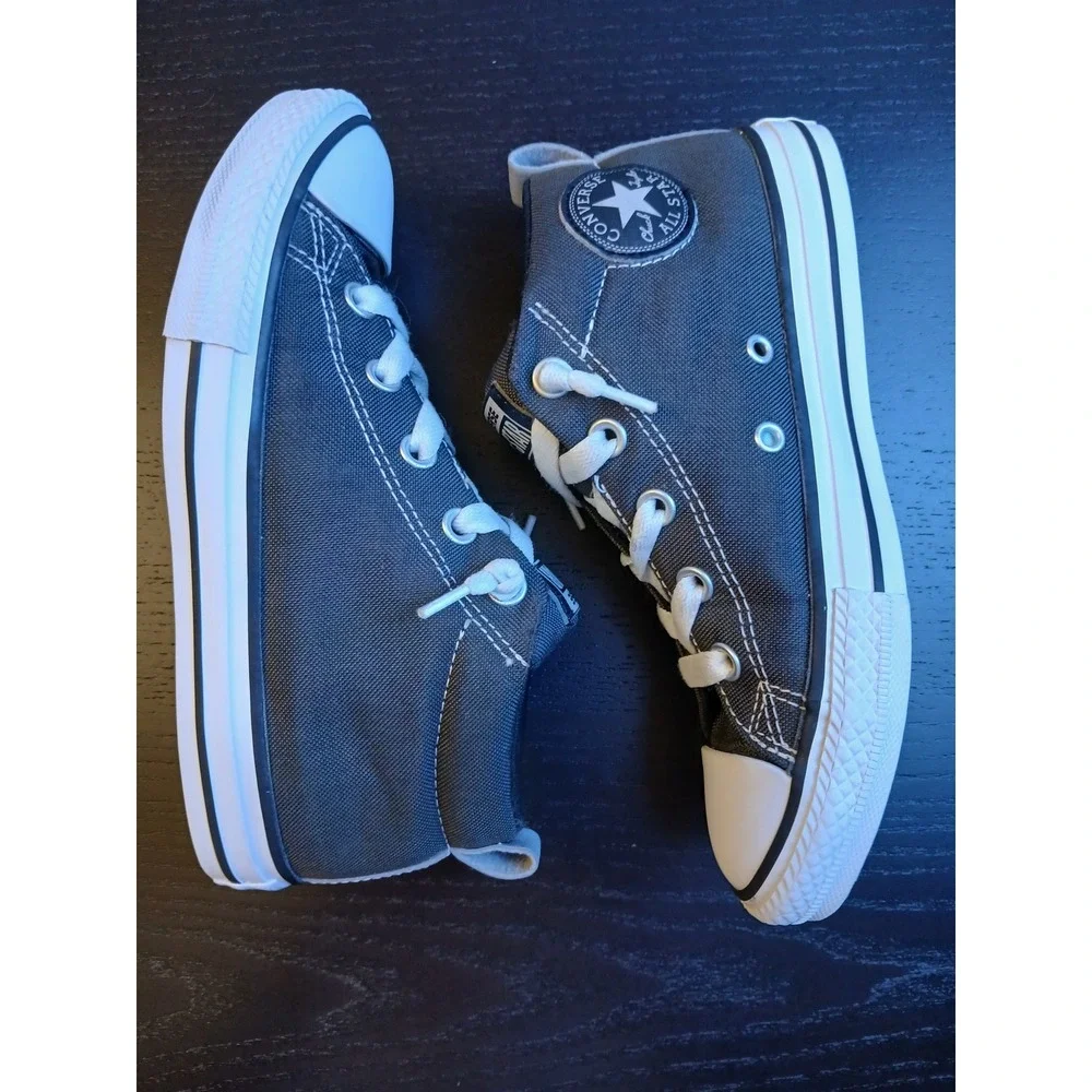 Converse Chuck Taylor All Star Axel Mid Top Gray Sneakers 654857C Junior Size 3